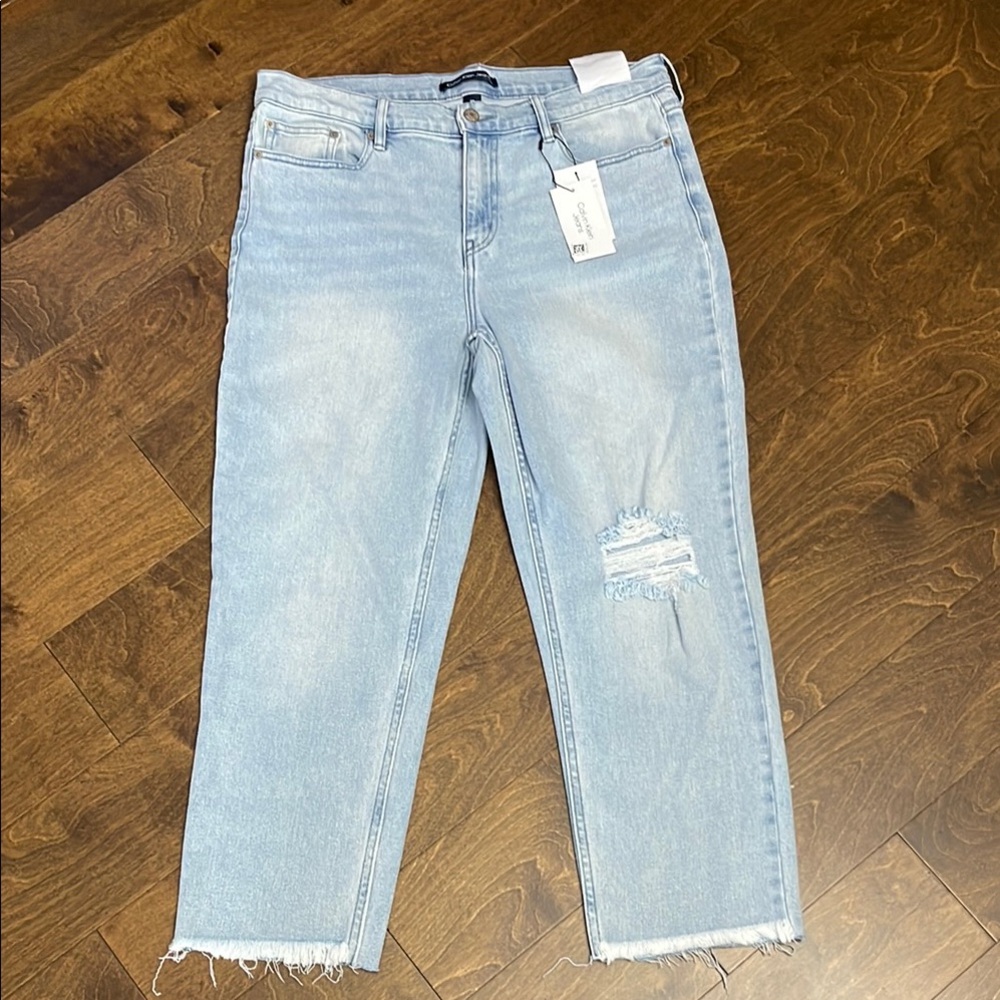 NWT, Calvin Klein High Rise Straight Petite Jeans